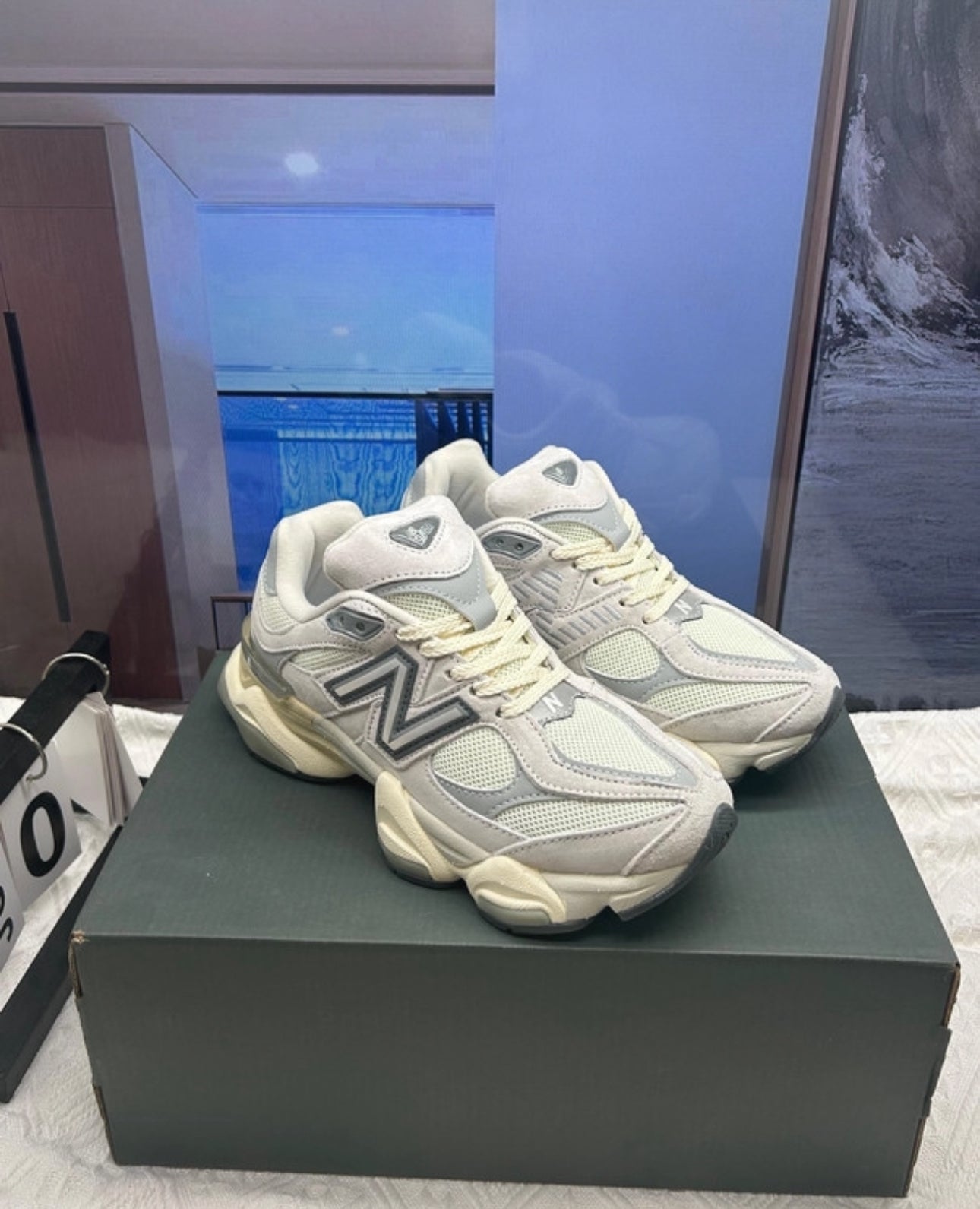 New Balance white grey