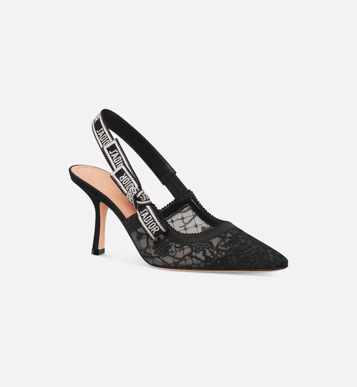 J’ADIOR-SLINGBACK PUMP HIGH BLACK LACE