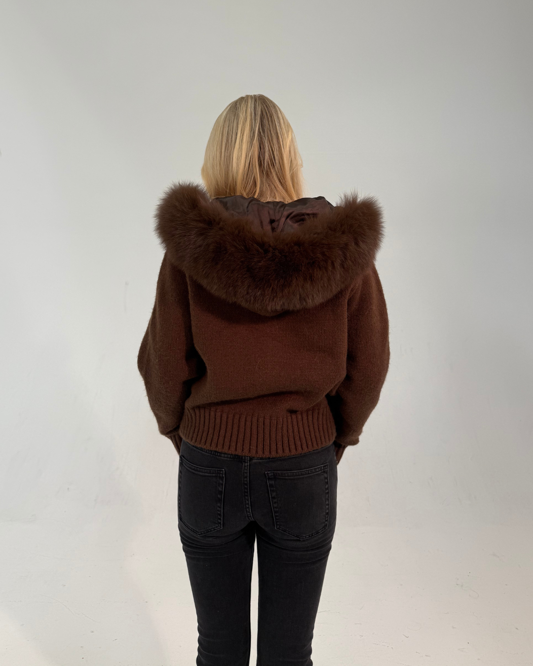 Fur Jacket - Dark Brown