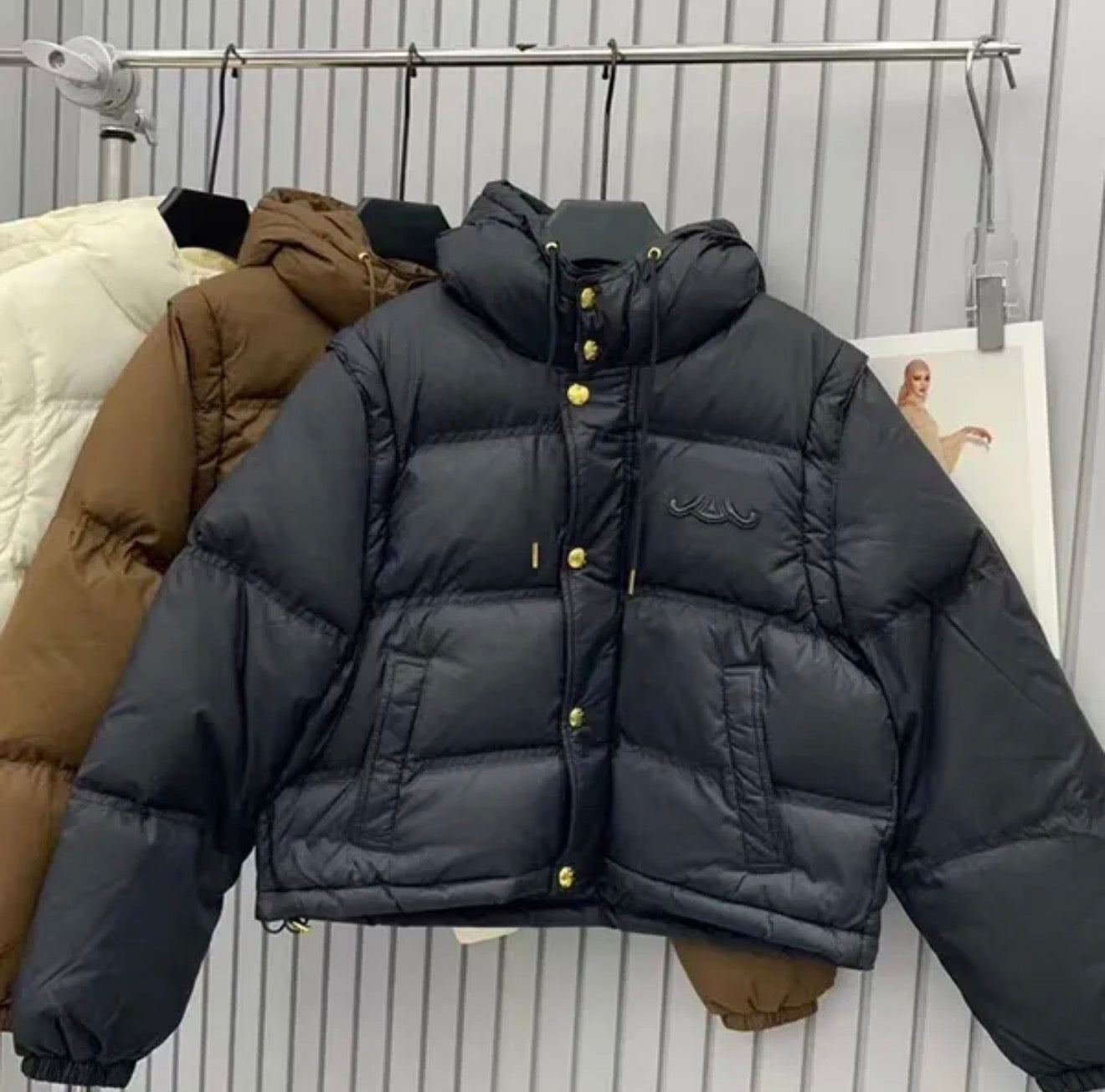 Céline puffer black