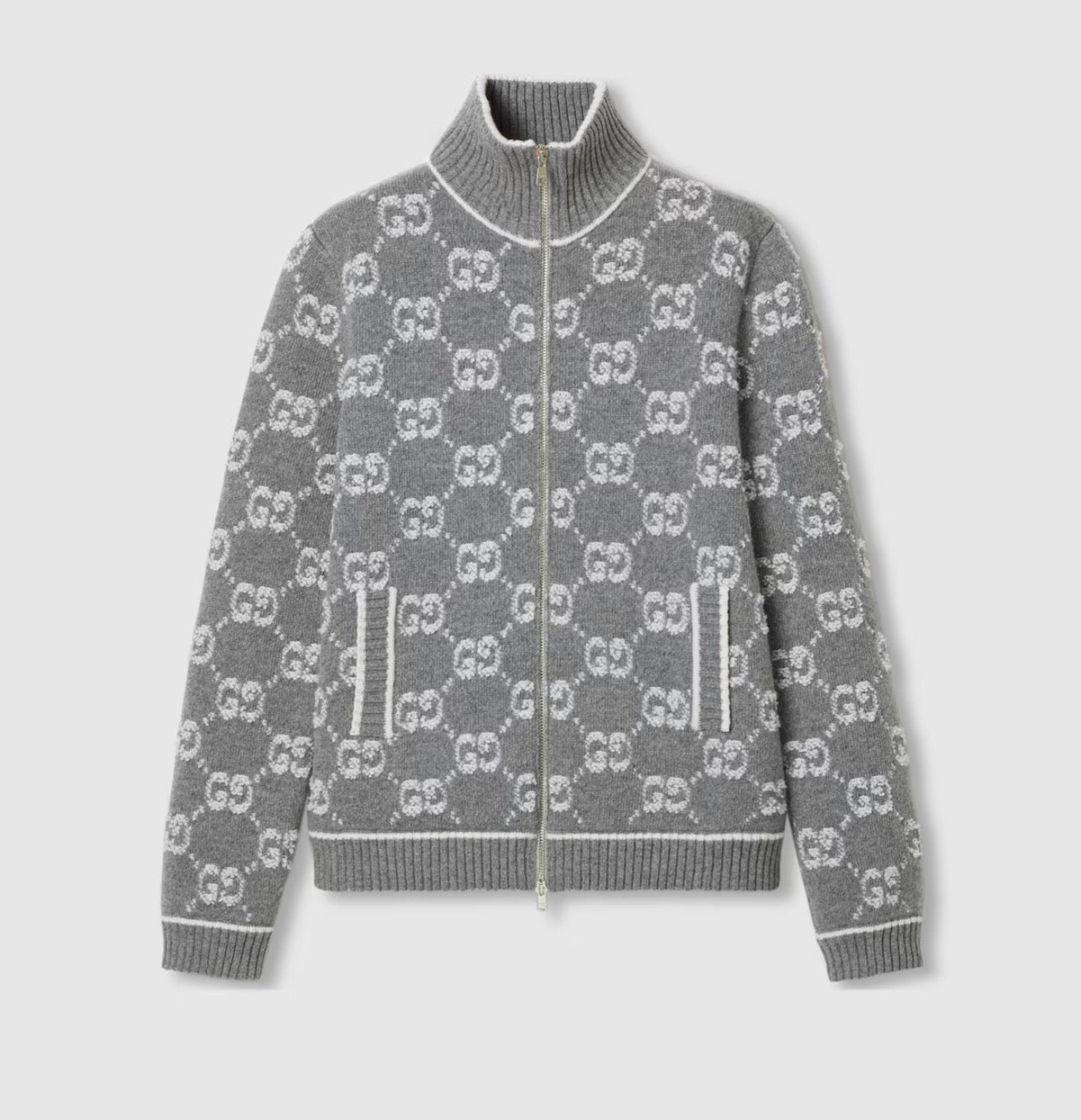 GG CARDIGAN ZIP GREY