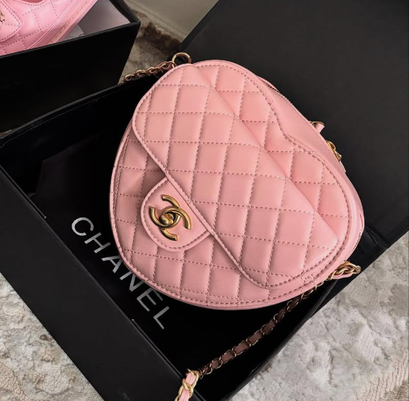 CC pink heart bag