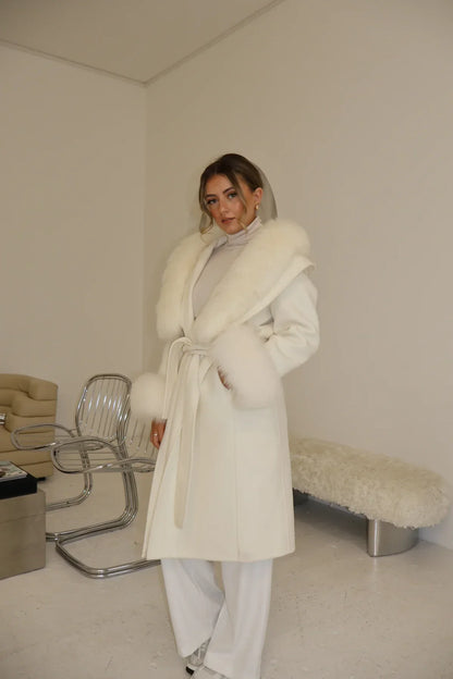 LUNEA LUXE LONG COAT WHITE