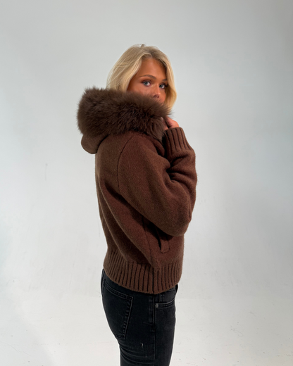 Fur Jacket  - Dark Brown