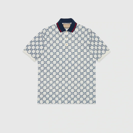 Stretch cotton polo shirt