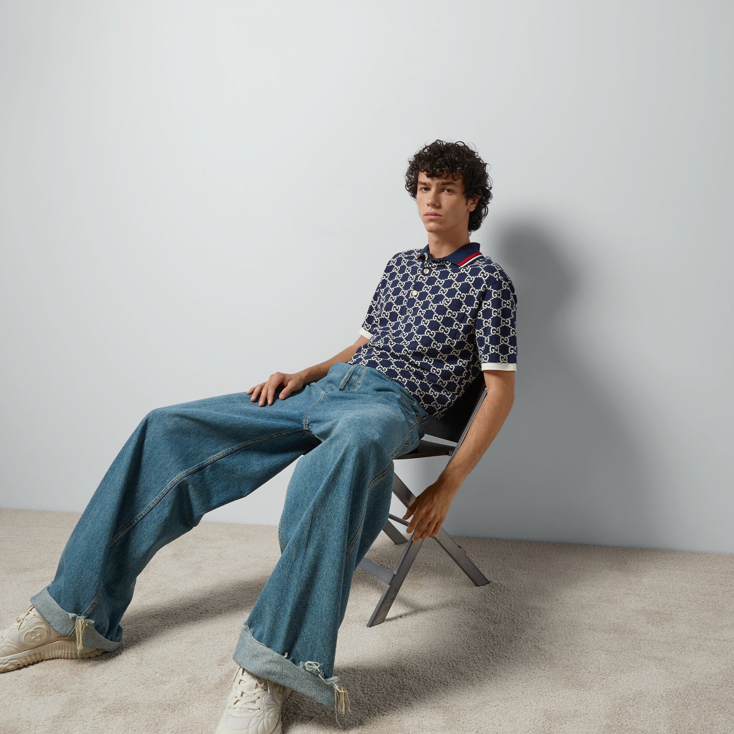 Poloshirt aus Baumwolljersey mit Jacquard