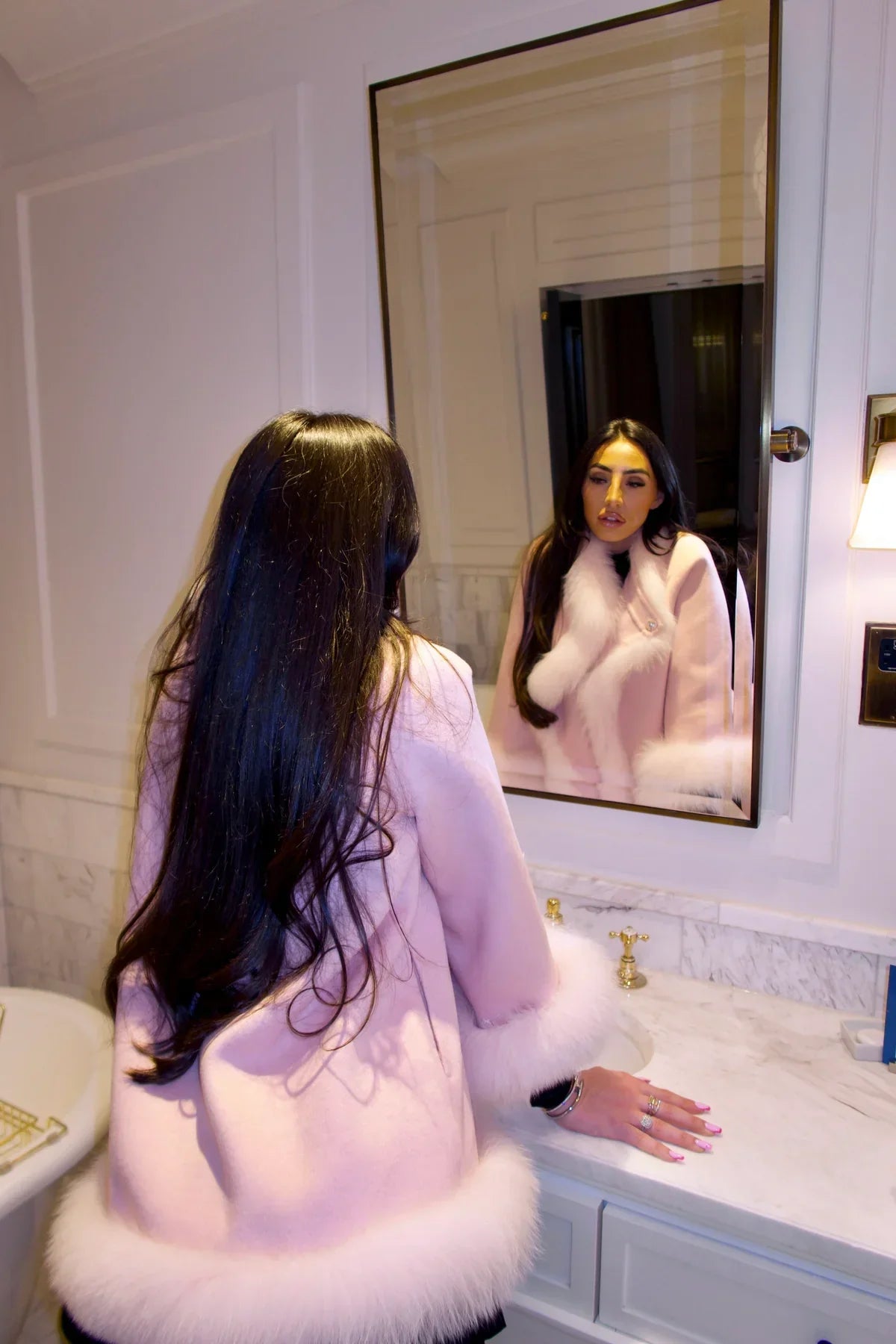 AURELIA FUR TRIM WHITE