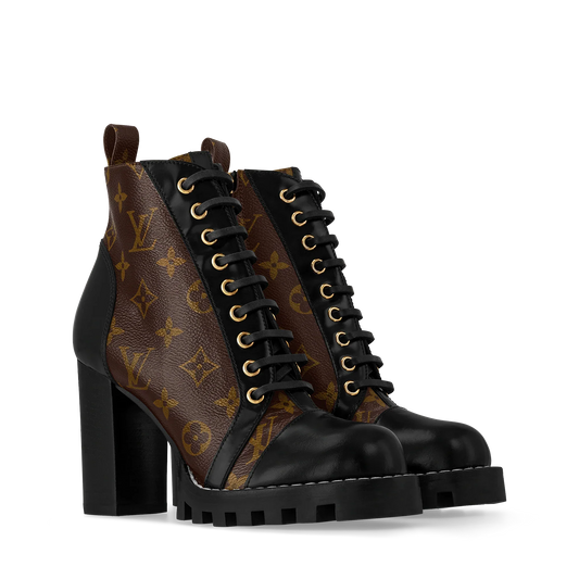 LV LACE UP HIGH BOOTS