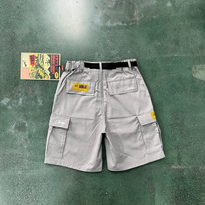 "alcatraz" cargo shorts grey