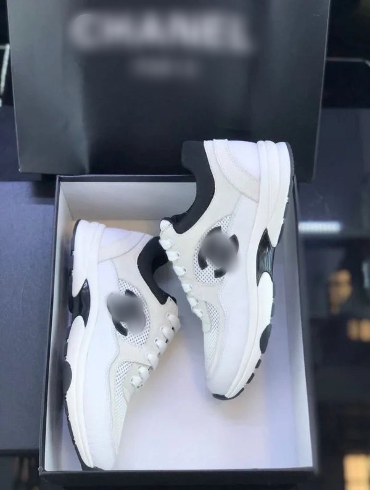 CC white & black trainers