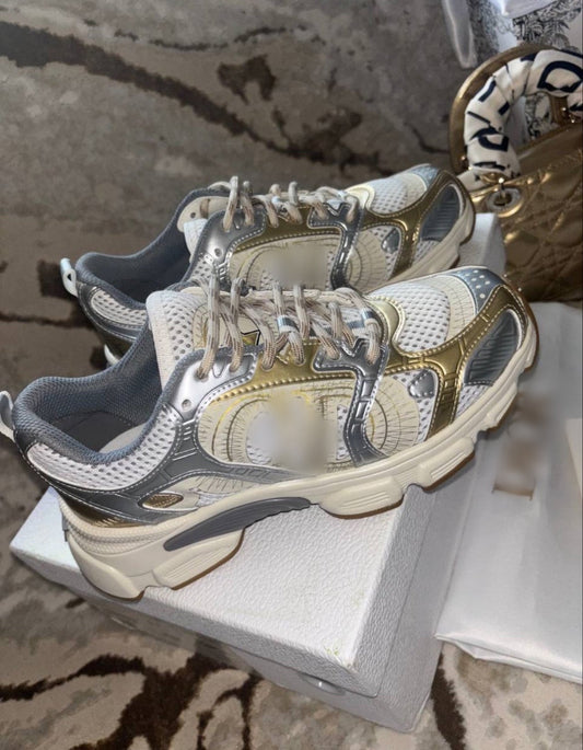 CD Gold & silver sneakers