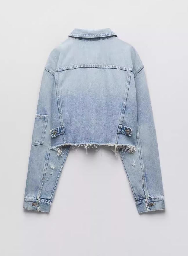 Virale Cropped Jeans Jacke