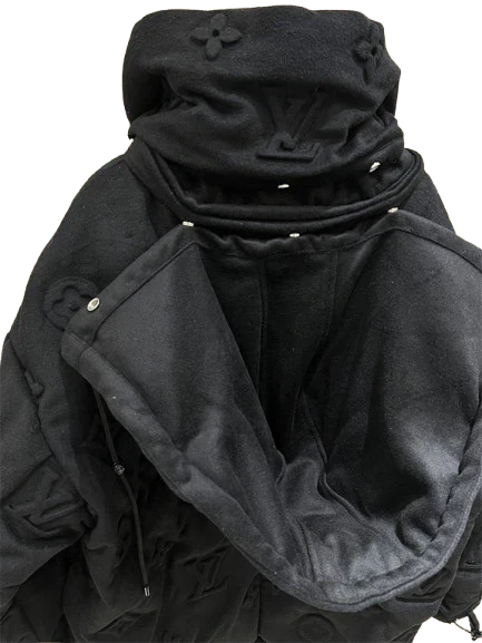 ''LV'' PUFFERJACKET BLACK