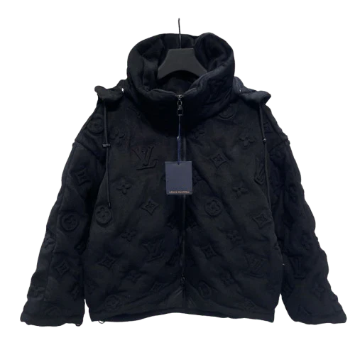 ''LV'' PUFFERJACKET BLACK