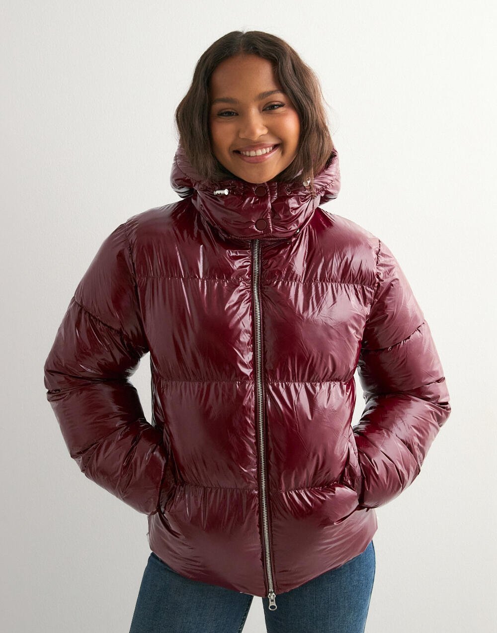 Shiné Bordeaux Puffer Jacke